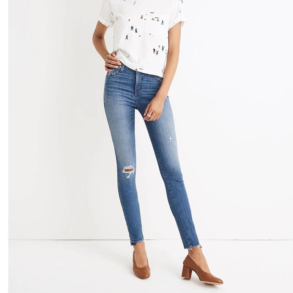 Madewell Tall 10" High-Rise Skinny Jeans: Drop Step-Hem Edition 30T Style J9402